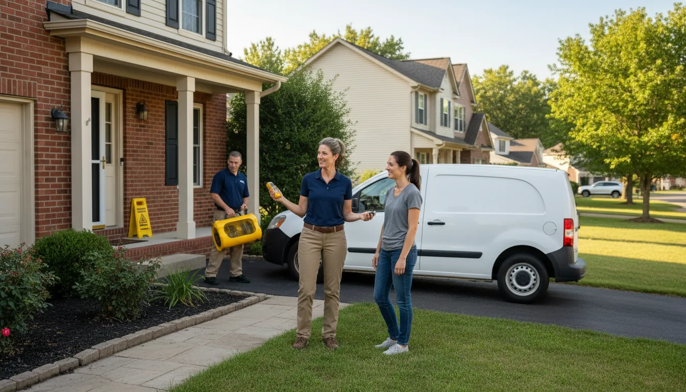 Residential water damage restoration in Derma, MS